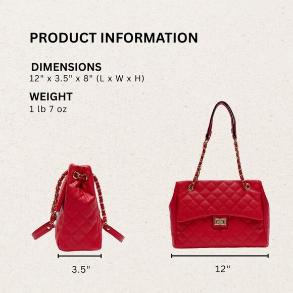 ELLO Shirley Quilted Chain Tote Bag NWT!!!! - Picture 8 of 10